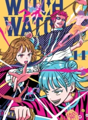 Witch Watch (Uitchi Uotchi) manga Volume 14 cover, showcasing the main cast and the series’ signature vibrant art style.